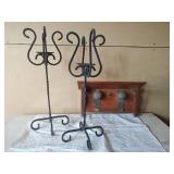 Decorative Iron Sconces with Wooden Shelf, See Measurements