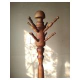 Wooden Hat and Coat Stand, 66 inches tall