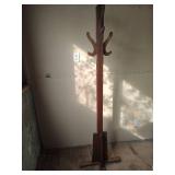 Solid Oak Coat Rack Stand, 73 inches tall