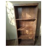 Bookshelf 23.5 wide x 54 tall x 9.5 deep and Wood Plant Stand (leg needs a screw put in)