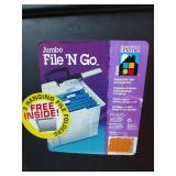 Metal File Cabinet with Lock Compartment on Wheels and Two Jumbo File 