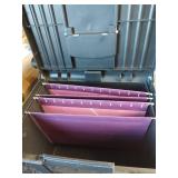 Metal File Cabinet with Lock Compartment on Wheels and Two Jumbo File 