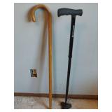New Drive Medical Walker, Wood Cane and Metal Stability Cane