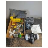 North 5500/7700 Respirator with Filters, Extra Respirator, Stanley Stapler and Mixed Lot of Electrical and More