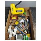 North 5500/7700 Respirator with Filters, Extra Respirator, Stanley Stapler and Mixed Lot of Electrical and More