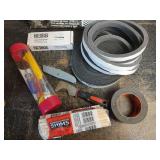 Home Improvement Lot- , Vinyl Floor Tile, Floor Liner, L- Cheat Flooring Nails, Tools and More
