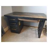 Wood Desk- 49.5 wide x 26 deep x 29 tall, Sturdy and Heavy
