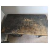 Wood Desk- 49.5 wide x 26 deep x 29 tall, Sturdy and Heavy