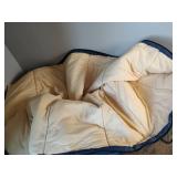 Adult Size Blue and Cream Sleeping Bag