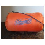 Coleman Sleeping Bag, Zipper Closure with Drawstring Hood, Adult Size