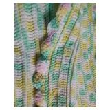 Handmade Soft Crochet Baby Blanket in Pastel Stripes