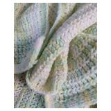 Handmade Soft Crochet Baby Blanket in Pastel Stripes