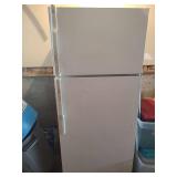 GE White Top-Freezer Refrigerator, 28 wide x 28.5 deep x 65 tall, Runs, Needs Cleaned