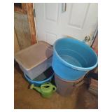 Storage Container, Plastic Tubs, Trash Bin and Plastic Watering Can