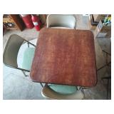 Metal Folding Table with 3 Folding Chairs