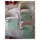 Metal Folding Table with 3 Folding Chairs