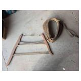 Buck Saw with Leather Horse Collar