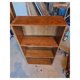 3-Shelf Wood Bookcase
