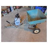 Red Devil Pull Broadcast Spreader with Sprayer