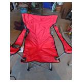 2 Red Portable Folding Camp Chairs