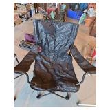 2 Black Folding Camping Chairs