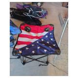 Folding Camp Chair and Table with Rolling Cart