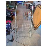 Folding Camp Chair and Table with Rolling Cart