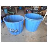3 Large Blue Industrial Storage Containers