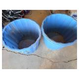 3 Large Blue Industrial Storage Containers