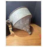 Galvanized Milk Strainer, 4 Qrt Oil Can With Flexible Spout and Smaller Can