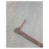 Traditional Two-Man Crosscut Saw with Wooden Handles