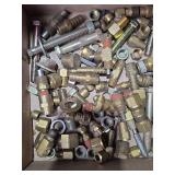 Mixed Lot of Industrial Brass and Steel Fittings
