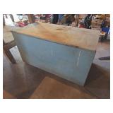 48in x 24in x 25in Blue Painted Wooden Storage Chest