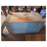 48in x 24in x 25in Blue Painted Wooden Storage Chest