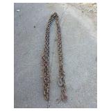 Heavy Duty Steel Chain with Hooks 16ft