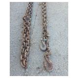 Heavy Duty Steel Chain with Hooks 16ft
