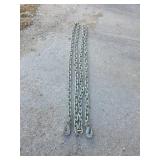 Heavy Duty Steel Chain Set with Hooks 19ft