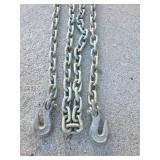 Heavy Duty Steel Chain Set with Hooks 19ft