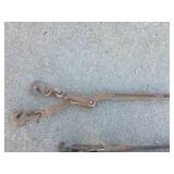 2 Heavy Steel Chain Binders- one needs repair