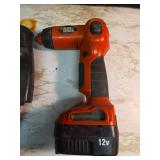 Black & Decker Professional 3/8in Drill, 12V Cordless Drill (no charger) with Chuck Set