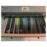 Fullwell Industrial Drill Bit Storage Cabinet with Assorted Drill Bits