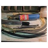 1960s Hot Rod Propane Torch, Assorted Zip Ties, Washer Hoses, and Porch Light