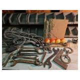 Zebco 202 Spinning Reel with Antique Tools & Floats