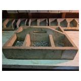 Vintage Wood Hardware Storage Organizer