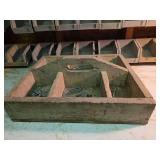 Vintage Wood Hardware Storage Organizer