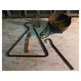 Cast Iron Hanging Flower Pot, Dinner Bell, and More