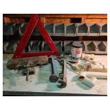 Wooden Woodworking Plane, Plumbing Supplies,  Emergency Reflector, and More