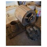 Industrial Squirrel Cage Blower Fan and Hoover Motor - Untested