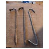 2 - 24in Crowbars and Large Hook