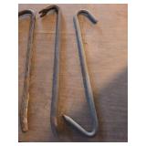 2 - 24in Crowbars and Large Hook